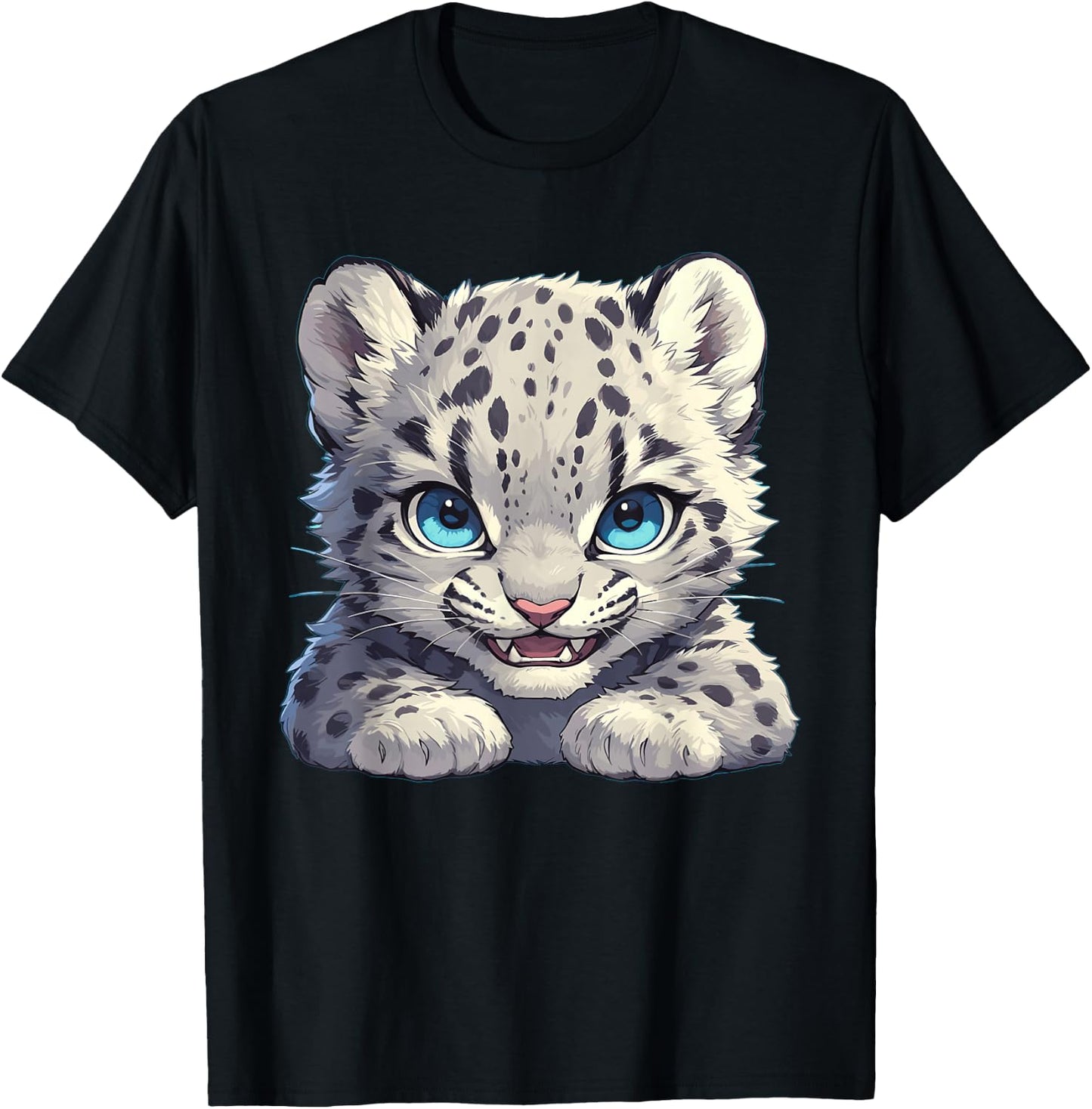 Snow Leopards Lovers Snow Leopard T-Shirt - T-Shirt | Black