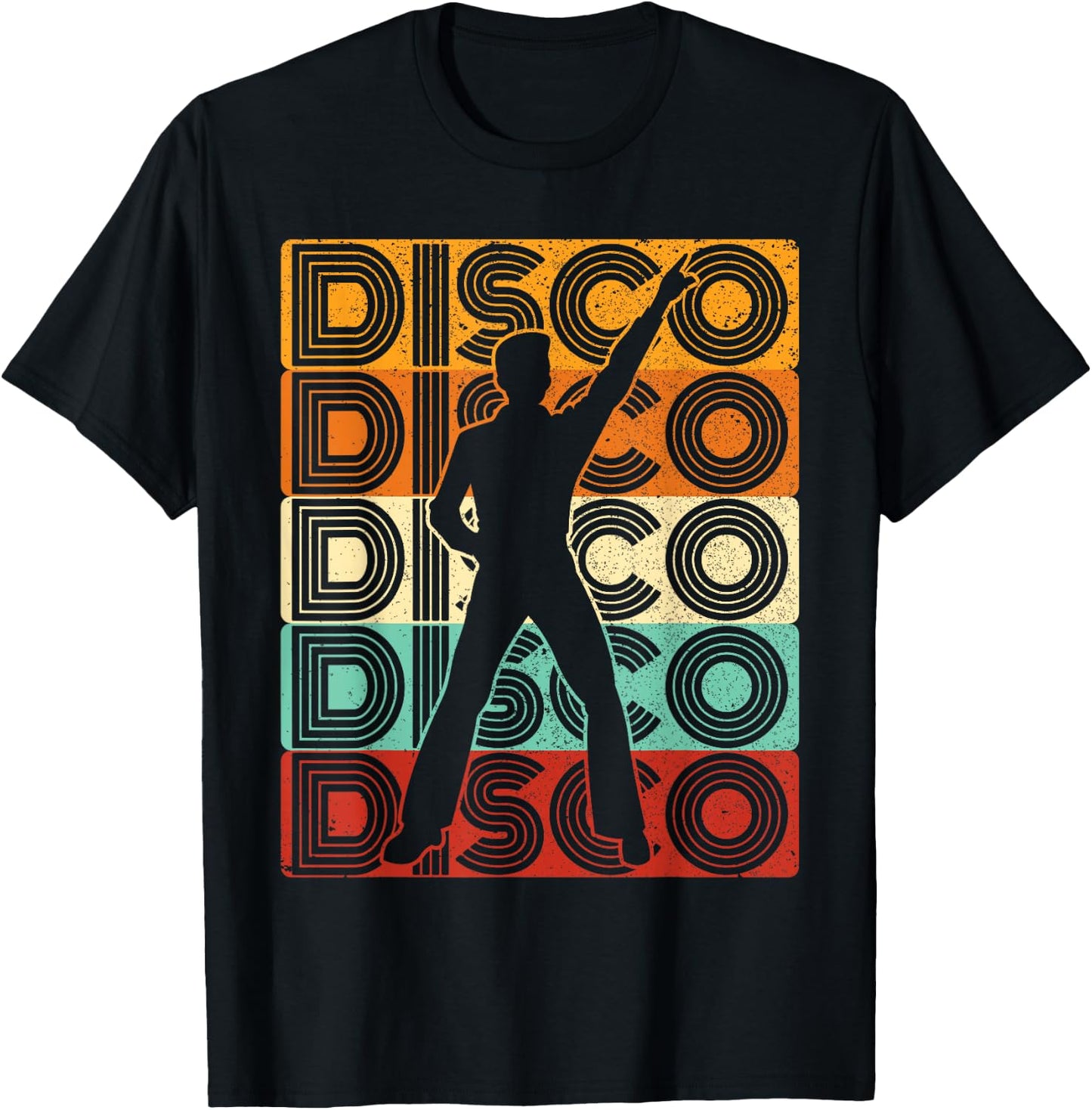 Disco Outfit Men's 70s Costume & 80s Dance Party Disco , black, s T-Shirt - T-Shirt | Black