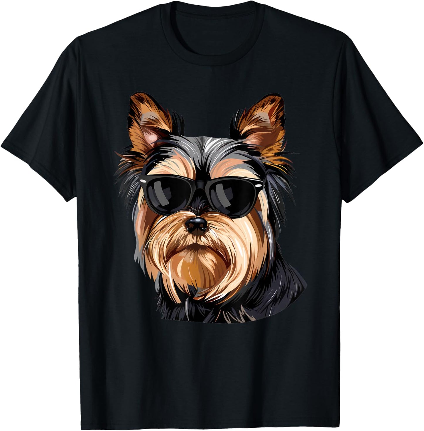 Silky Terrier Dog Sunglasses T-Shirt - T-Shirt | Black