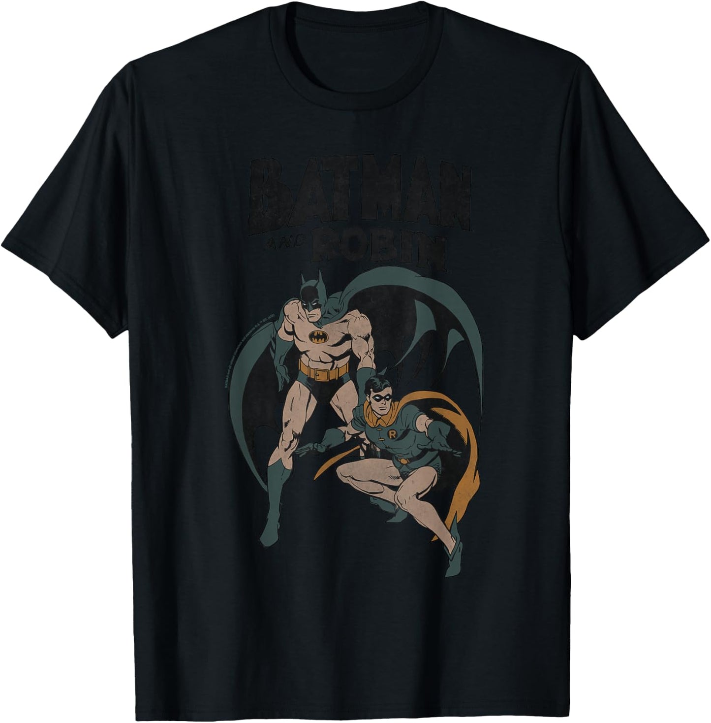 Batman and Robin Vintage T-Shirt - T-Shirt | Black
