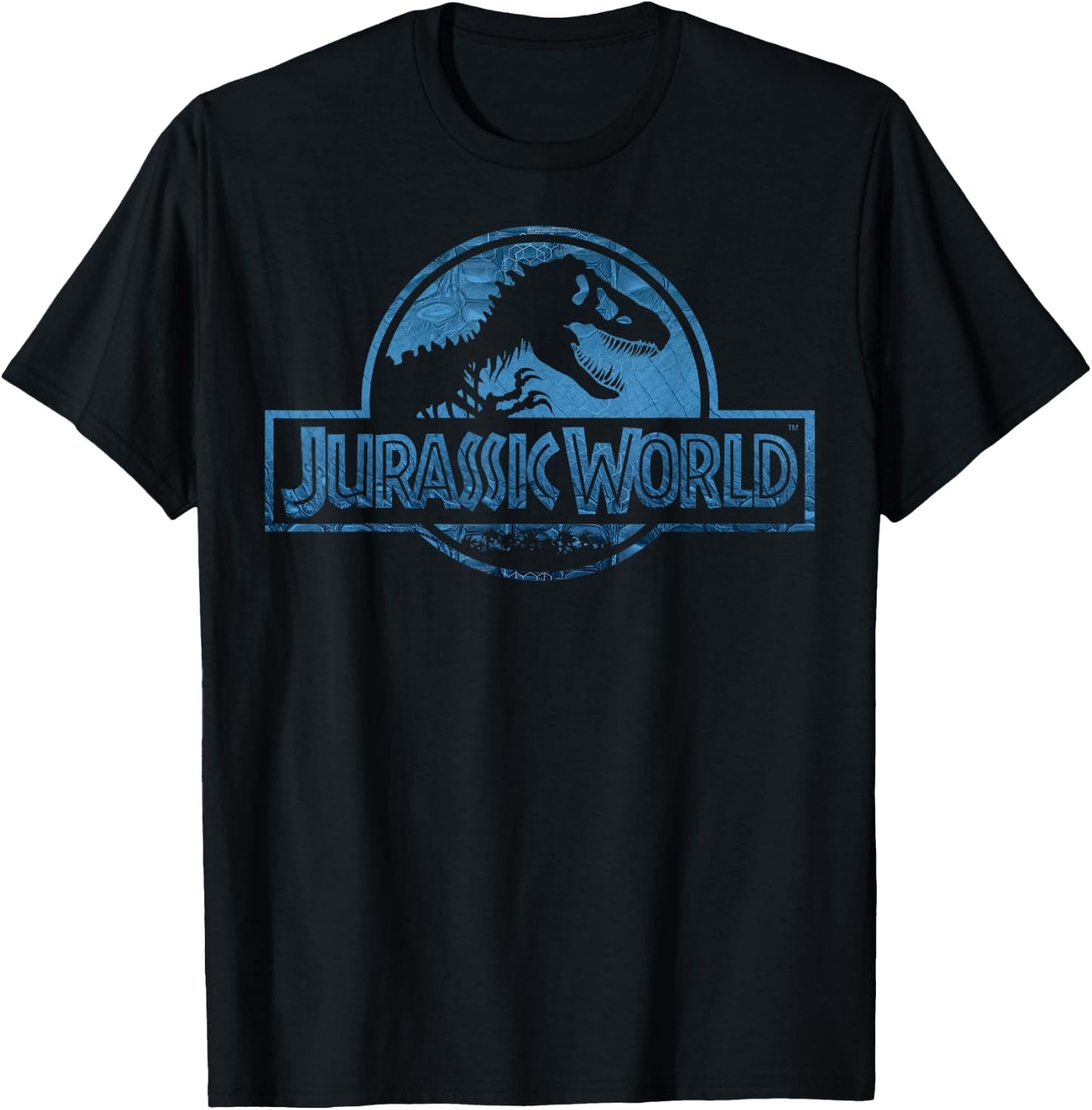Jurassic World Blue Dinosaur Scale Logo T-Shirt - T-Shirt | Black