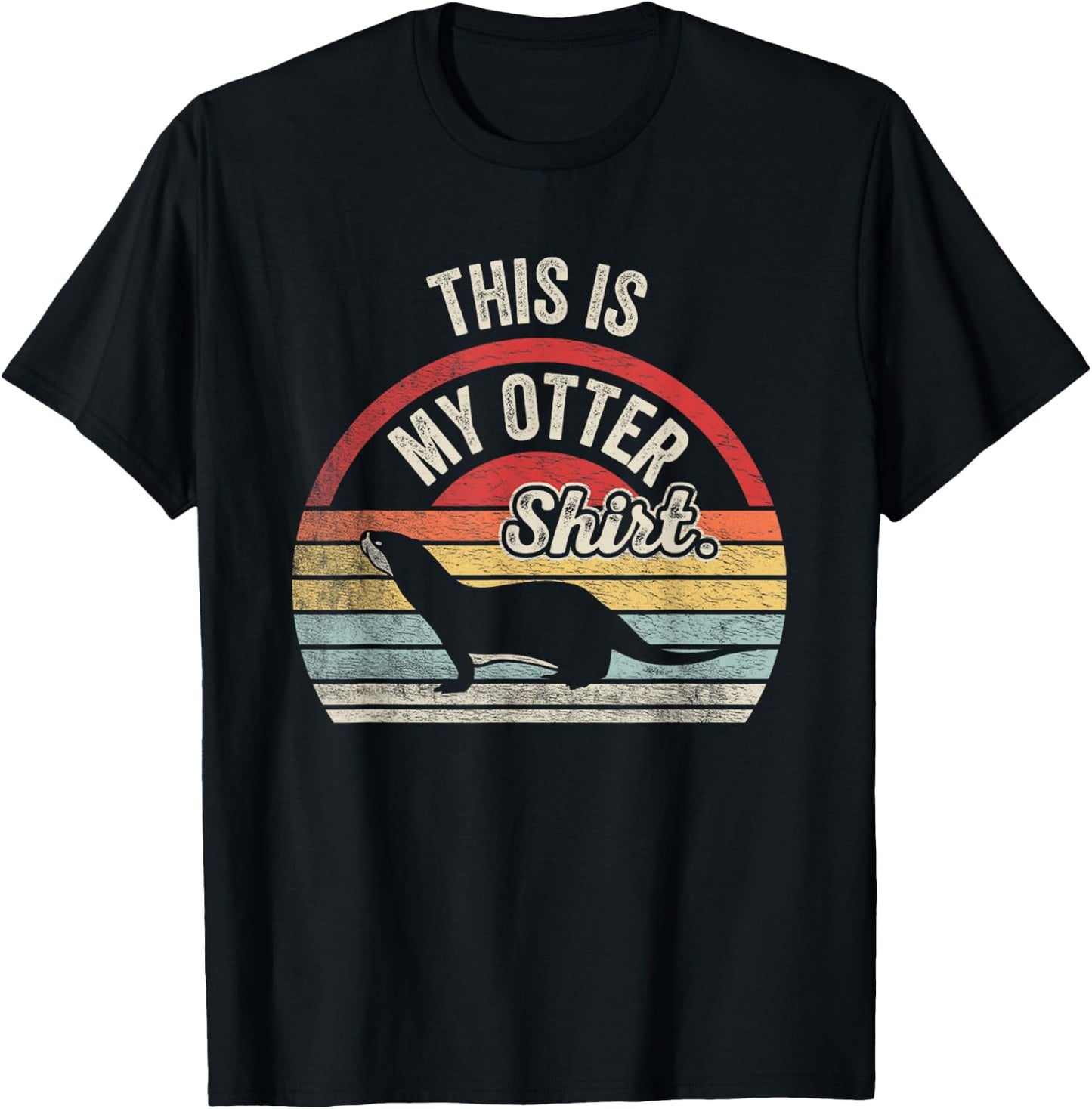 Vintage Cute Otter Shirt This Is My Otter Shirt Sea Otter T-Shirt - T-Shirt | Black