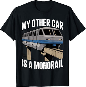 Funny Monorail Art Women Rail Lovers Monorail Fan T-Shirt - T-Shirt | Black