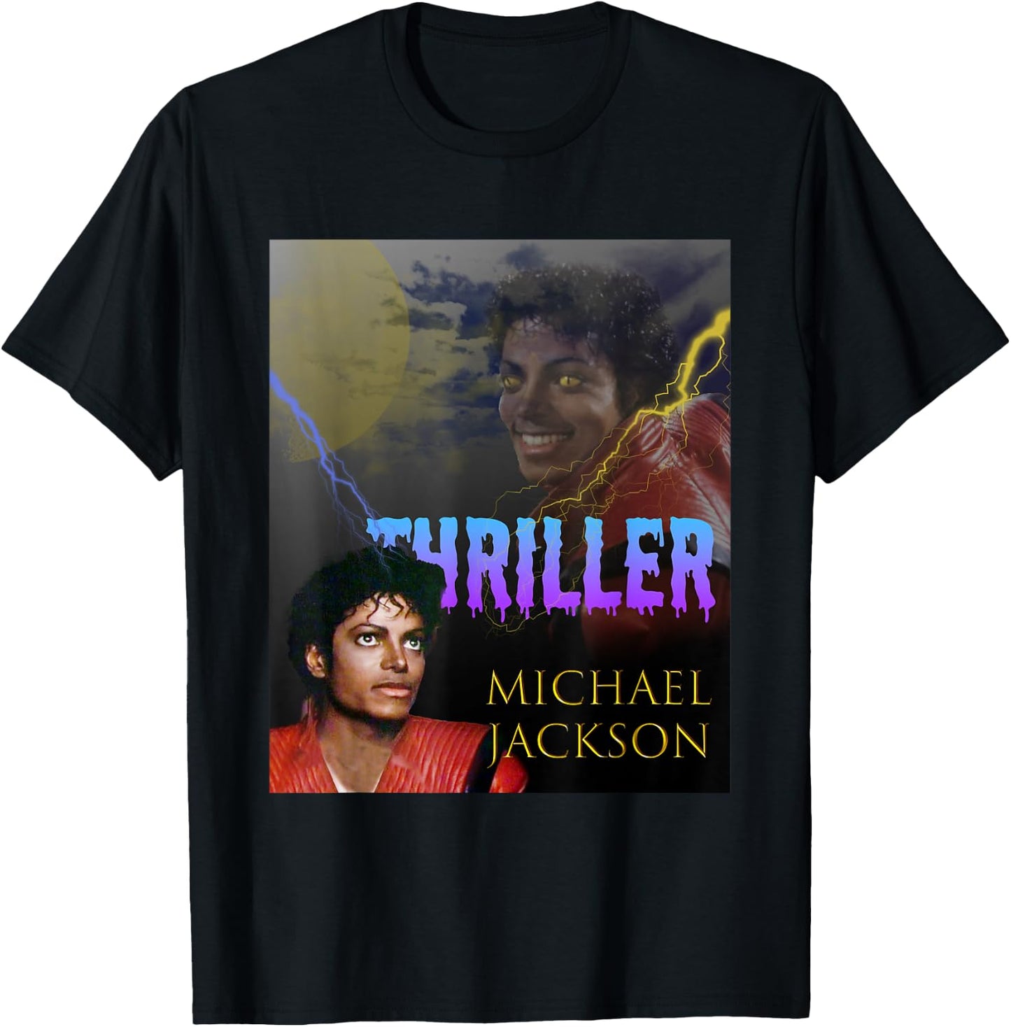 The King of POP MJ-067_Thriller , Erwachsene, Michael Jackson Fans, Pop Culture Enthusiasts, Various Ages, Schwarz, S T-Shirt - T-Shirt | Black