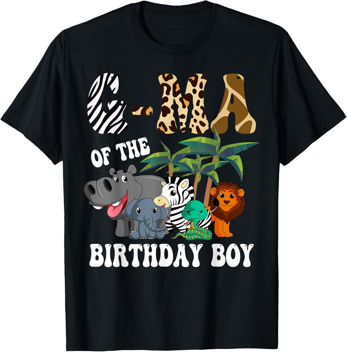 G-Ma of the Birthday Boy Zoo Bday Safari Celebration T-Shirt - T-Shirt | Black