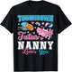 Touchdown or Tutus Nanny Loves You Cute Gender Reveal Baby T-Shirt - T-Shirt | Black