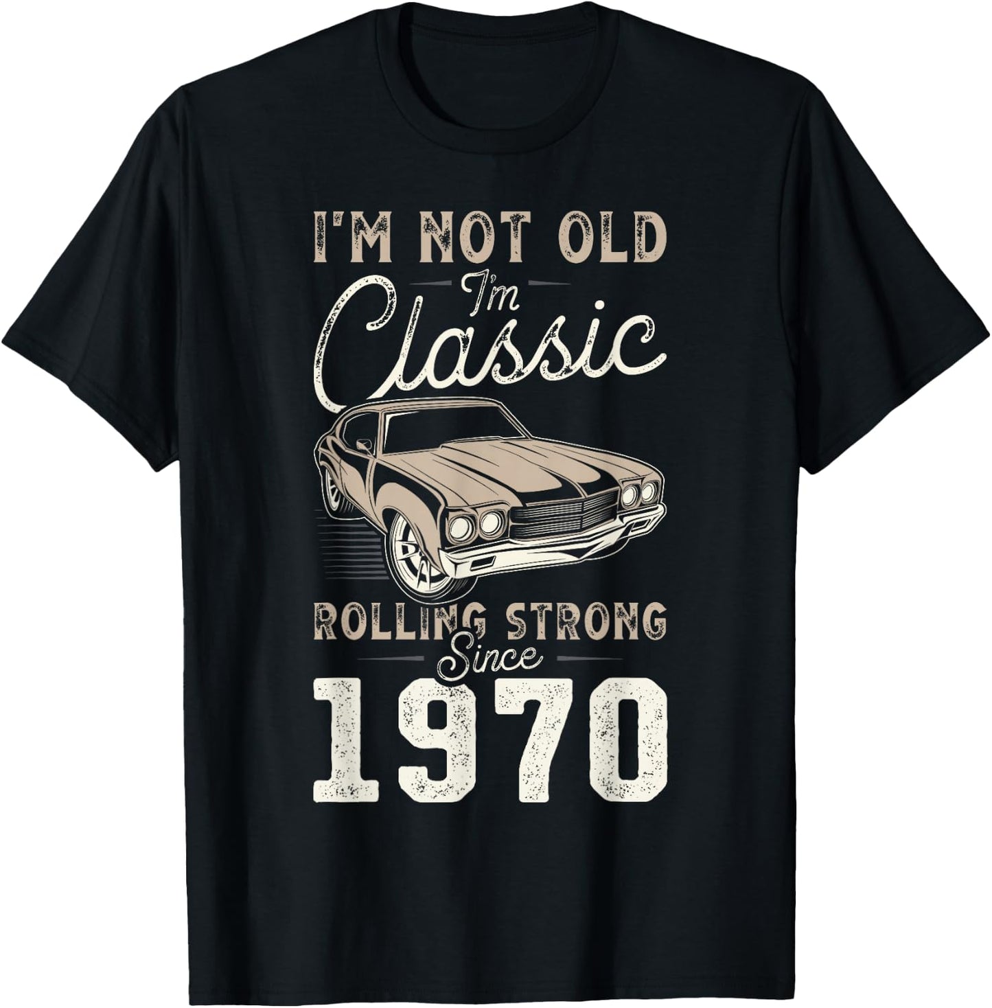 Oldtimer Jahrgang 1970 56. Geburtstag T-Shirt - T-Shirt | Black