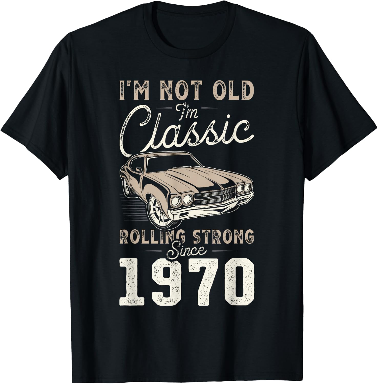 Oldtimer Jahrgang 1970 56. Geburtstag T-Shirt - T-Shirt | Black