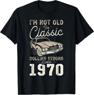 Oldtimer Jahrgang 1970 56. Geburtstag T-Shirt - T-Shirt | Black