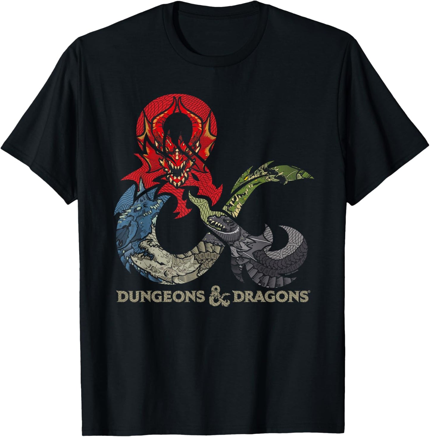 Dungeons & Dragons Dragon Ampersand Logo , black T-Shirt - T-Shirt | Black