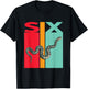 6th Birthday Vintage Snake Pet Reptile 6 Years Old T-Shirt - T-Shirt | Black