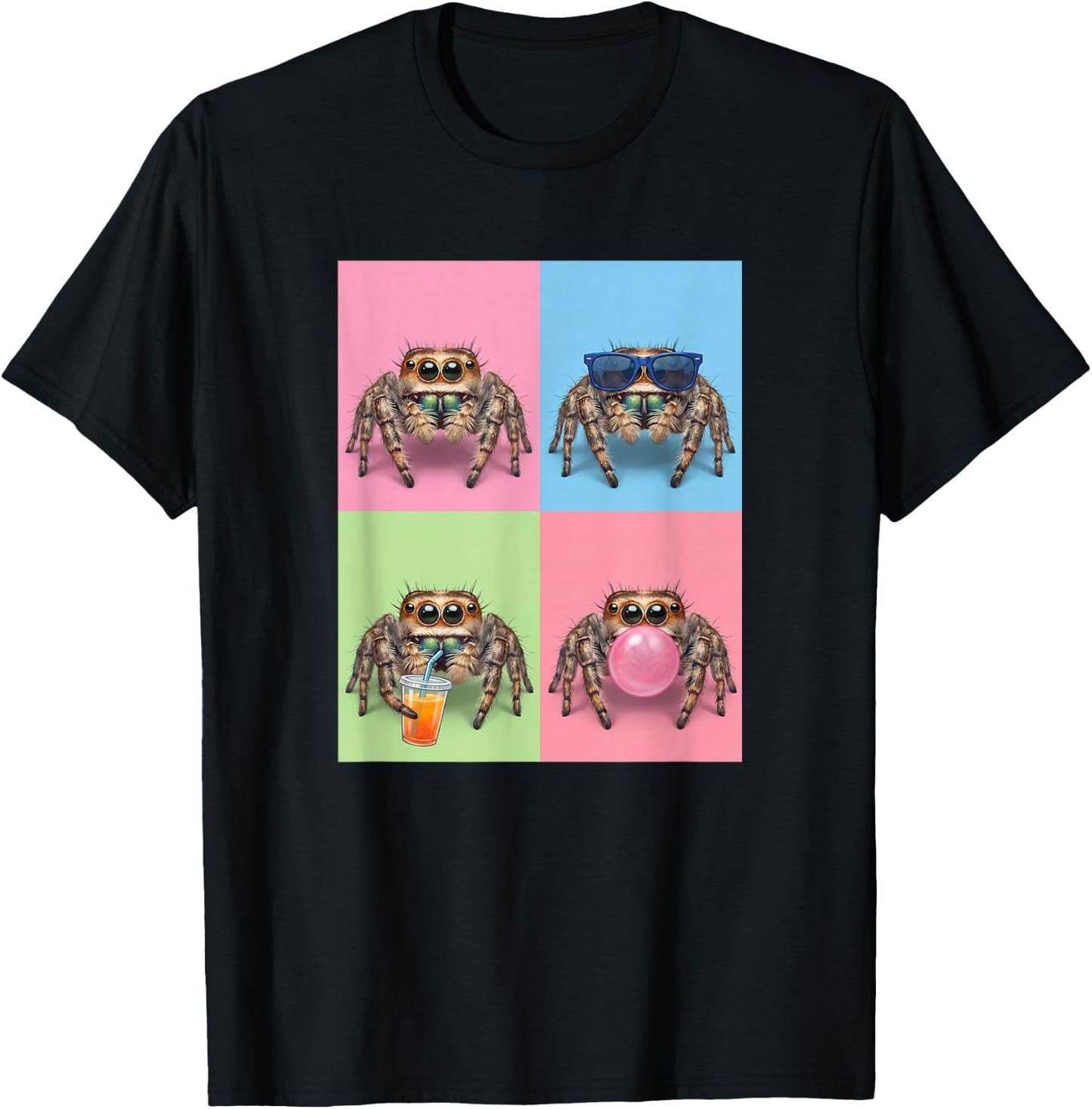 Jumping Spiders Funny Jumping Spider T-Shirt - T-Shirt | Black