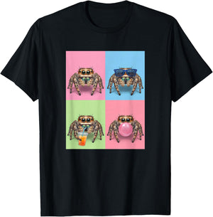 Jumping Spiders Funny Jumping Spider T-Shirt - T-Shirt | Black