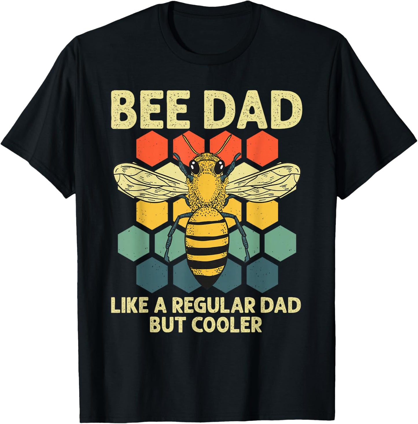 Bee Art Dad Honey Bee Keeper Bumblebee Beekeeper T-Shirt - T-Shirt | Black
