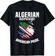 Algeria Flag Outfit American Flags US Uniform Algerian T-Shirt - T-Shirt | Black
