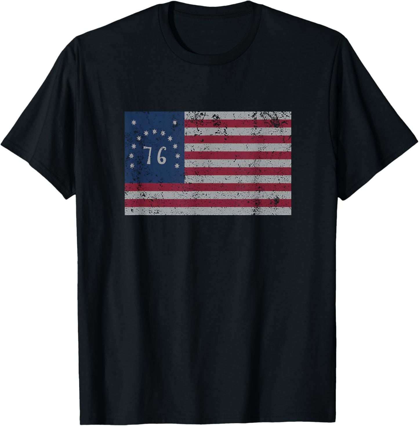American Bennington Flag United States of America 1776 Shirt T-Shirt - T-Shirt | Black