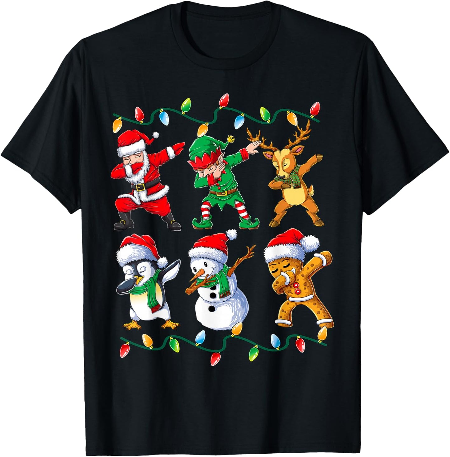 Dabbing Santa Friends Xmas Gifts Men Kids Boys Christmas T-Shirt - T-Shirt | Black