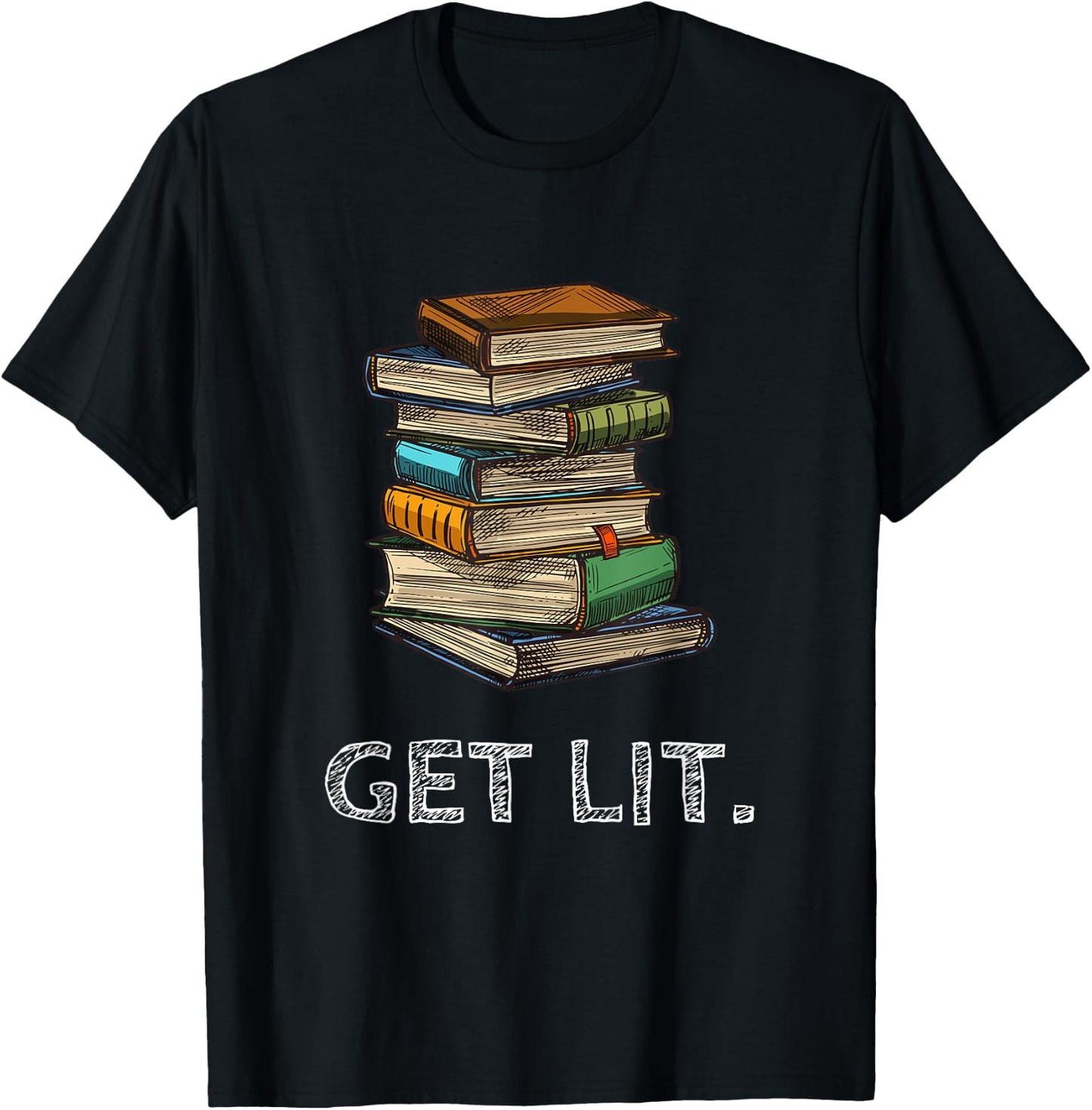 Get Lit Book Funny Book Lover Meme Reading Books Bookworm T-Shirt - T-Shirt | Black