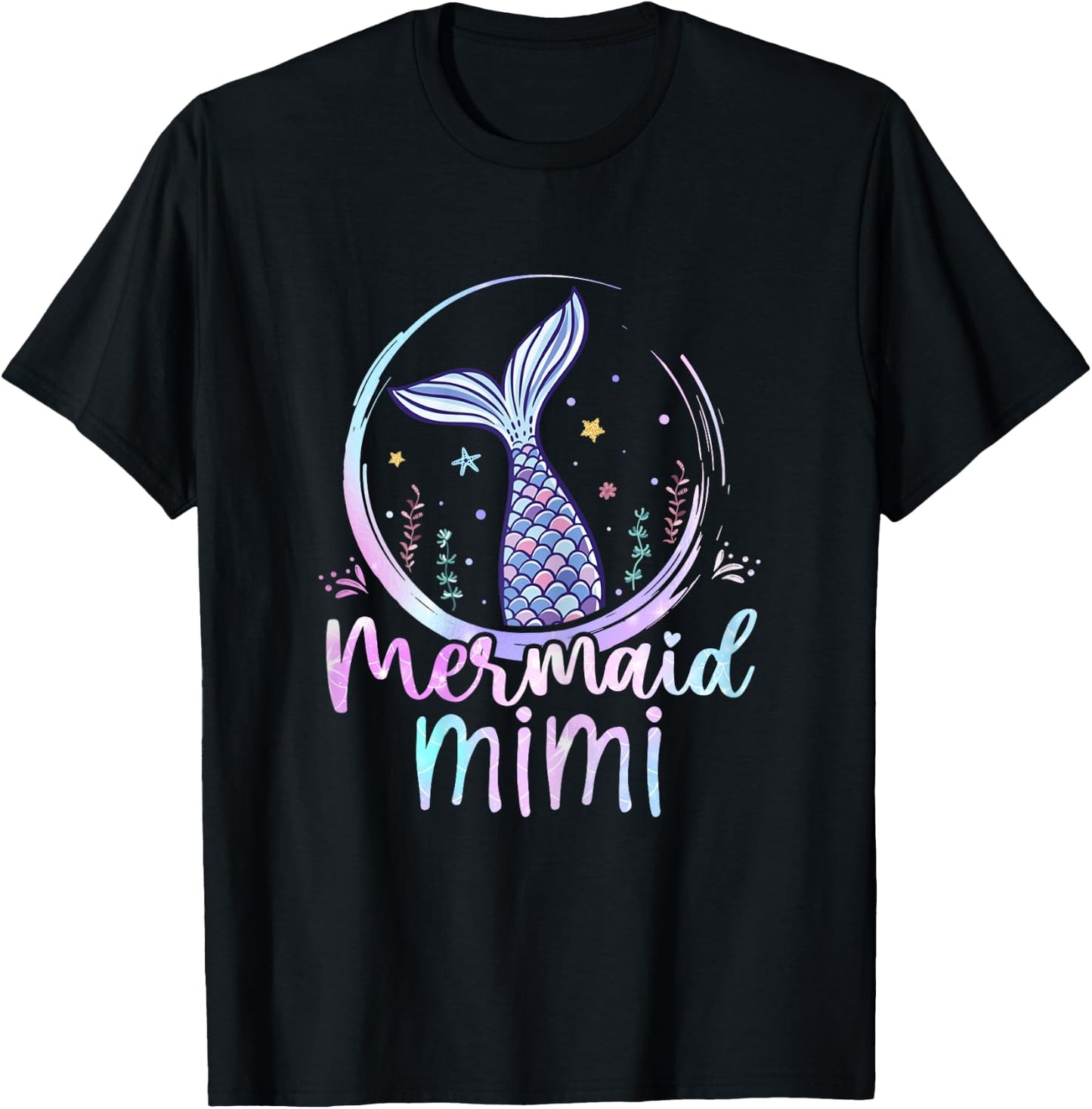 Mermaid Mimi Birthday Mermaid Girl Beach Mermaid Tail T-Shirt - T-Shirt | Black