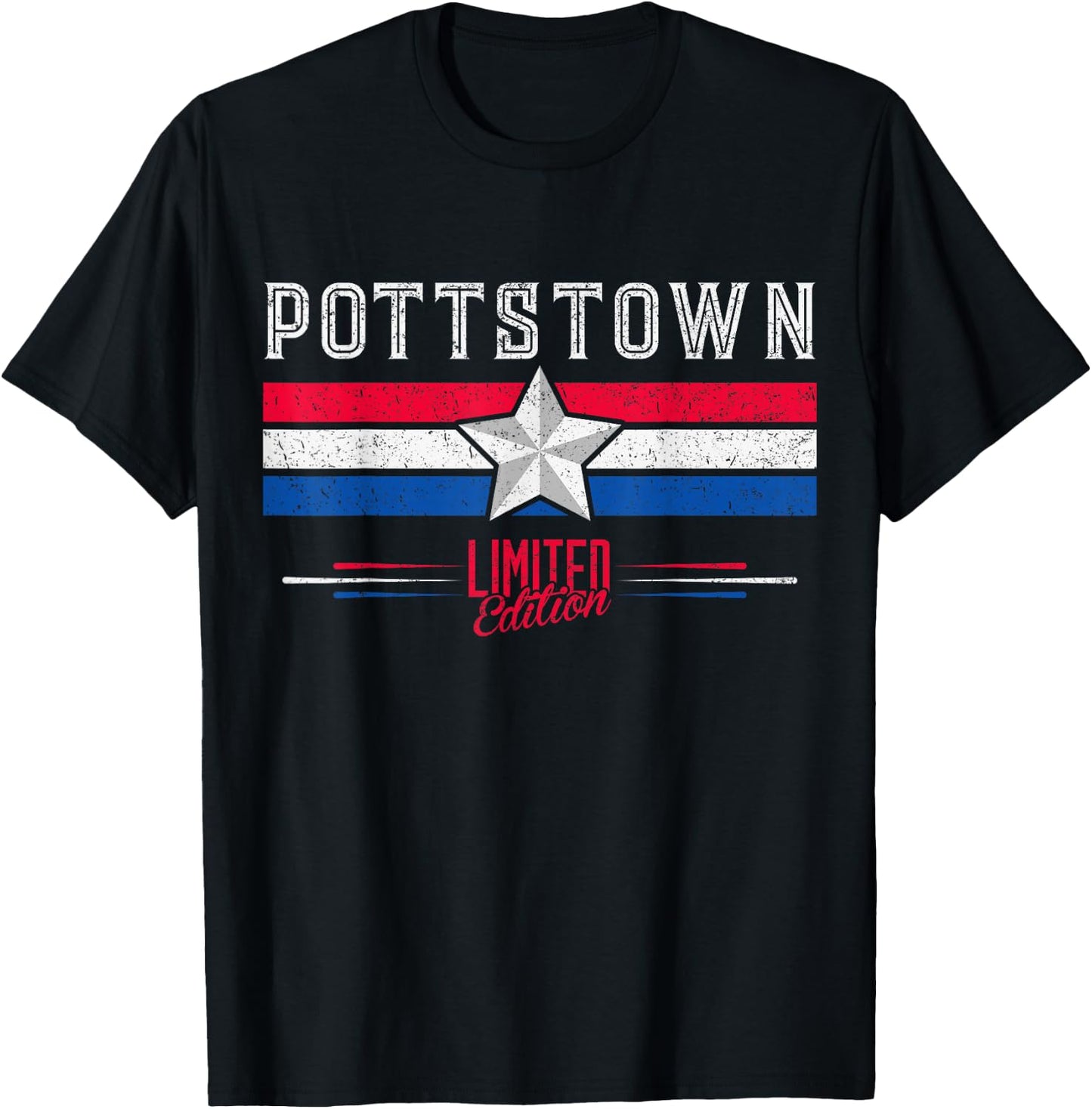 Pottstown Retro Vintage Shirt Gift Women Men Kids T-Shirt - T-Shirt | Black