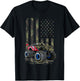 USA Flag Monster Truck Army Camouflage, Monster Trucks Lover T-Shirt - T-Shirt | Black