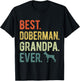 Best Doberman Grandpa Ever Dog Lovers Father's Day T-Shirt - T-Shirt | Black