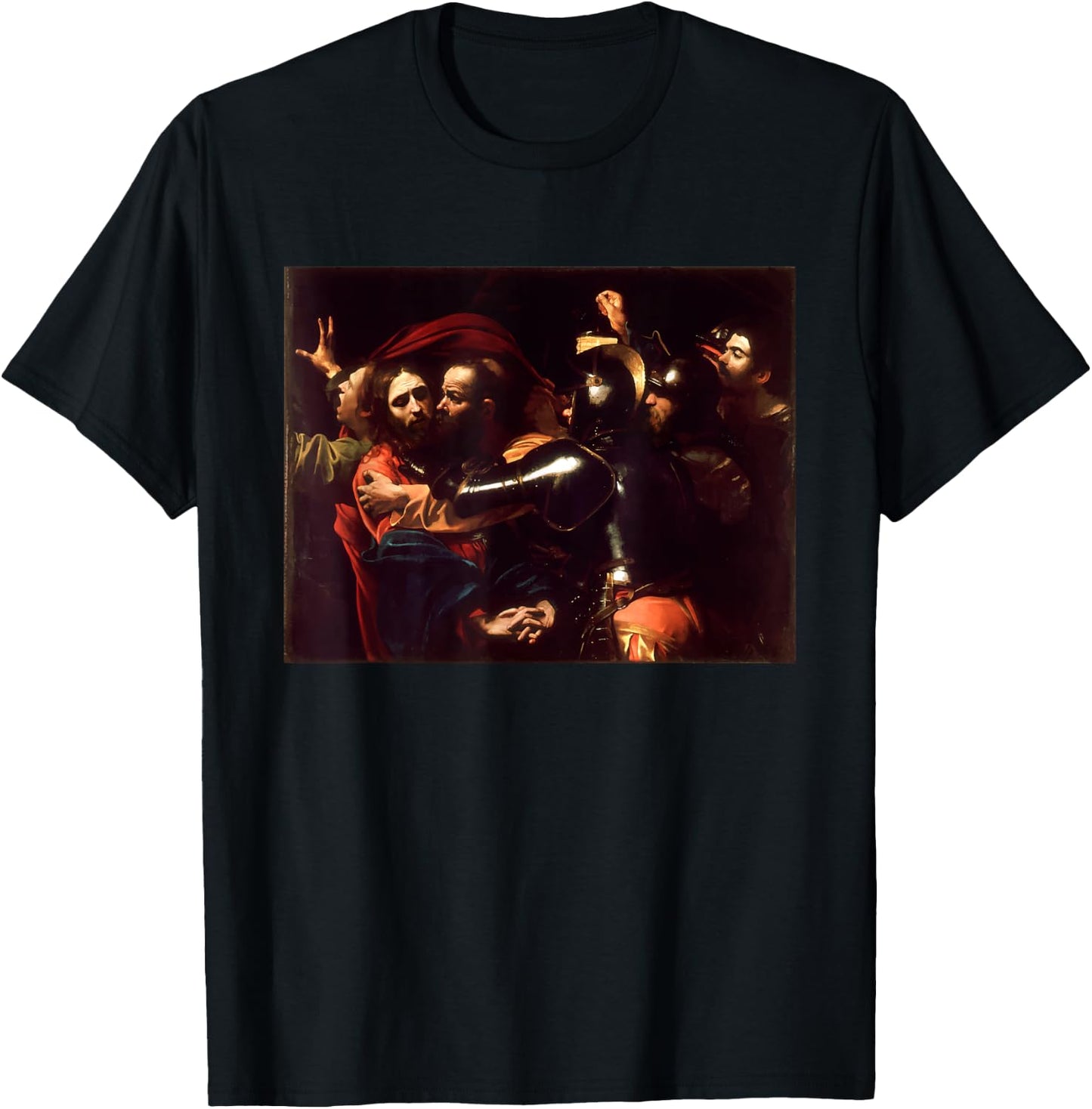 Caravaggios The Taking of Christ | Art Painting T-Shirt - T-Shirt | Black