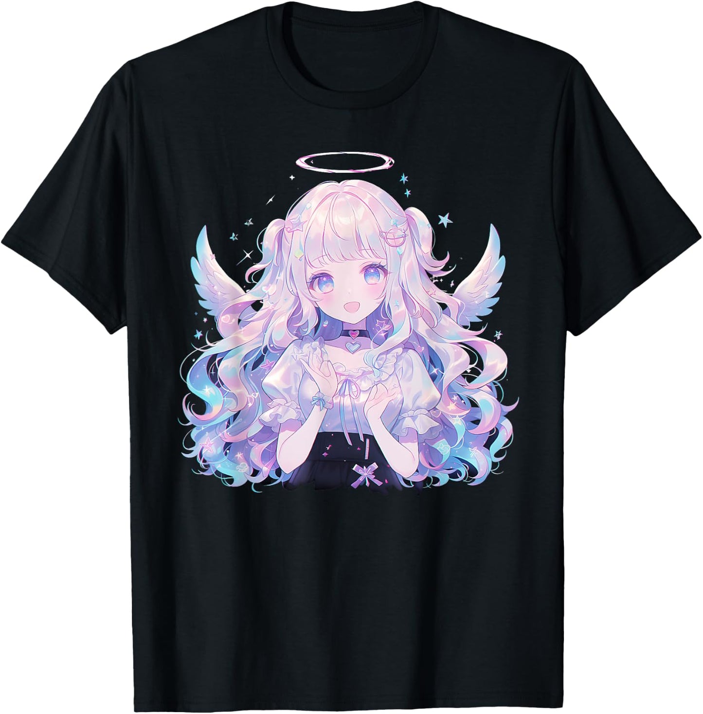 Japanese Tableware Manga Gothic Demon Waifu Retro , Black, S T-Shirt - T-Shirt | Black