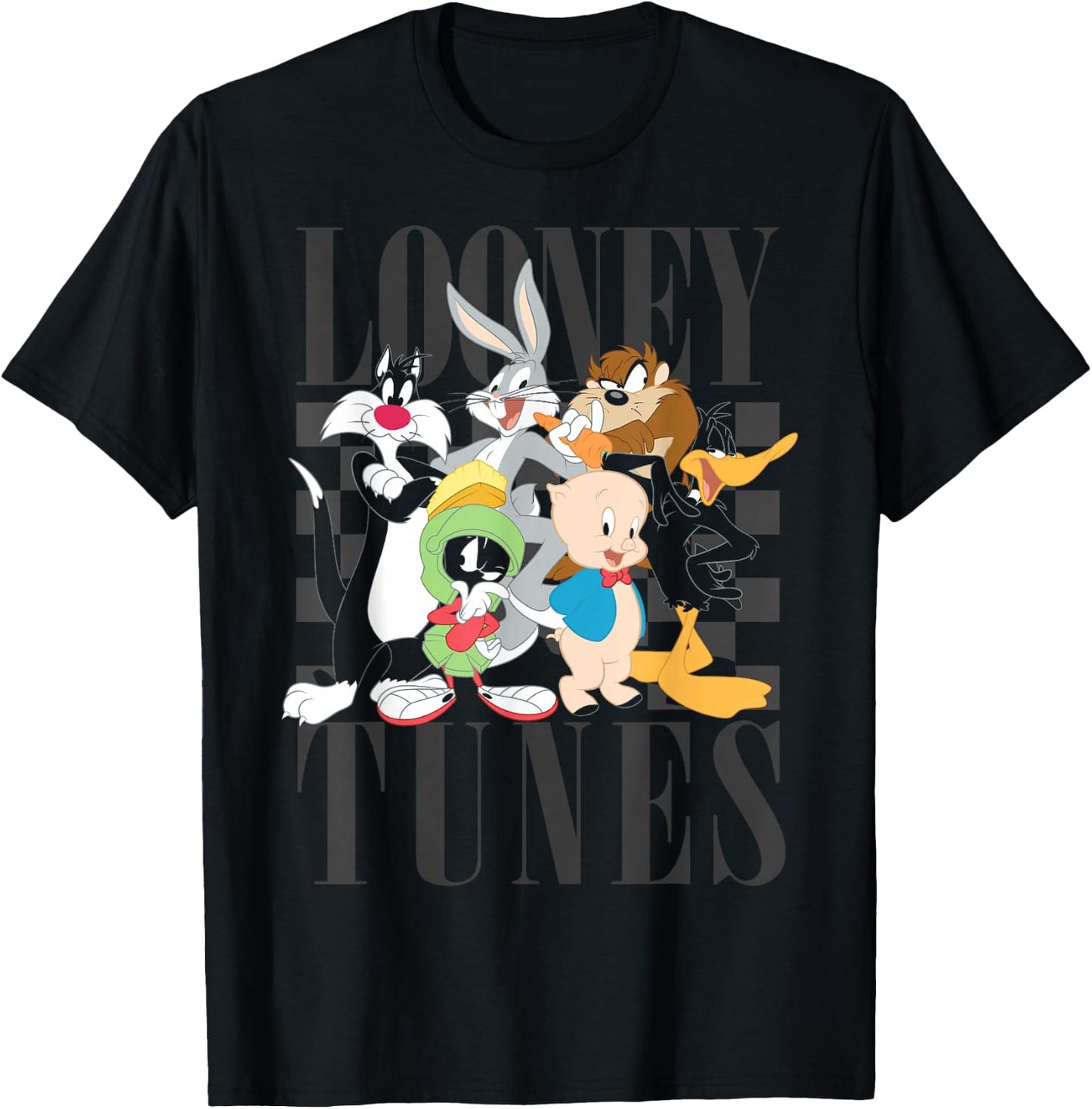 Looney Tunes 90's Style Group Shot T-Shirt - T-Shirt | Black