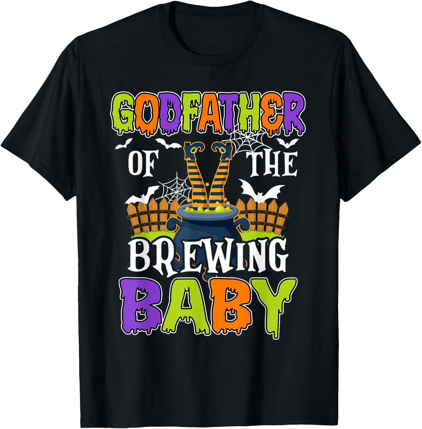 Godfather Of The Brewing Baby Halloween Witch Baby Funny T-Shirt - T-Shirt | Black