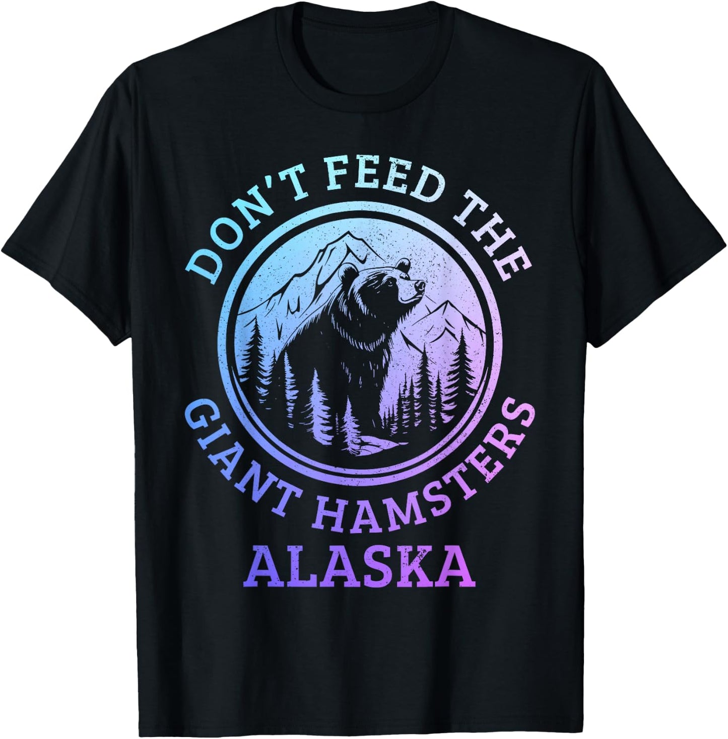 Alaska Grizzly Bear Funny Vintage Pride Souvenir T-Shirt - T-Shirt | Black
