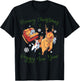 Dog with Cat on Christmas Men Women T-Shirt - T-Shirt | Black