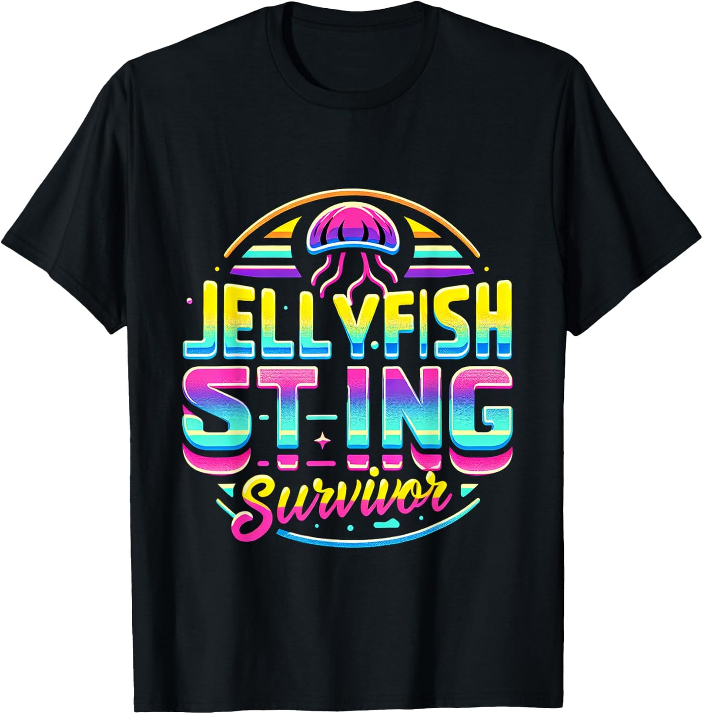 Jellyfish Sting Survivor T-Shirt - T-Shirt | Black