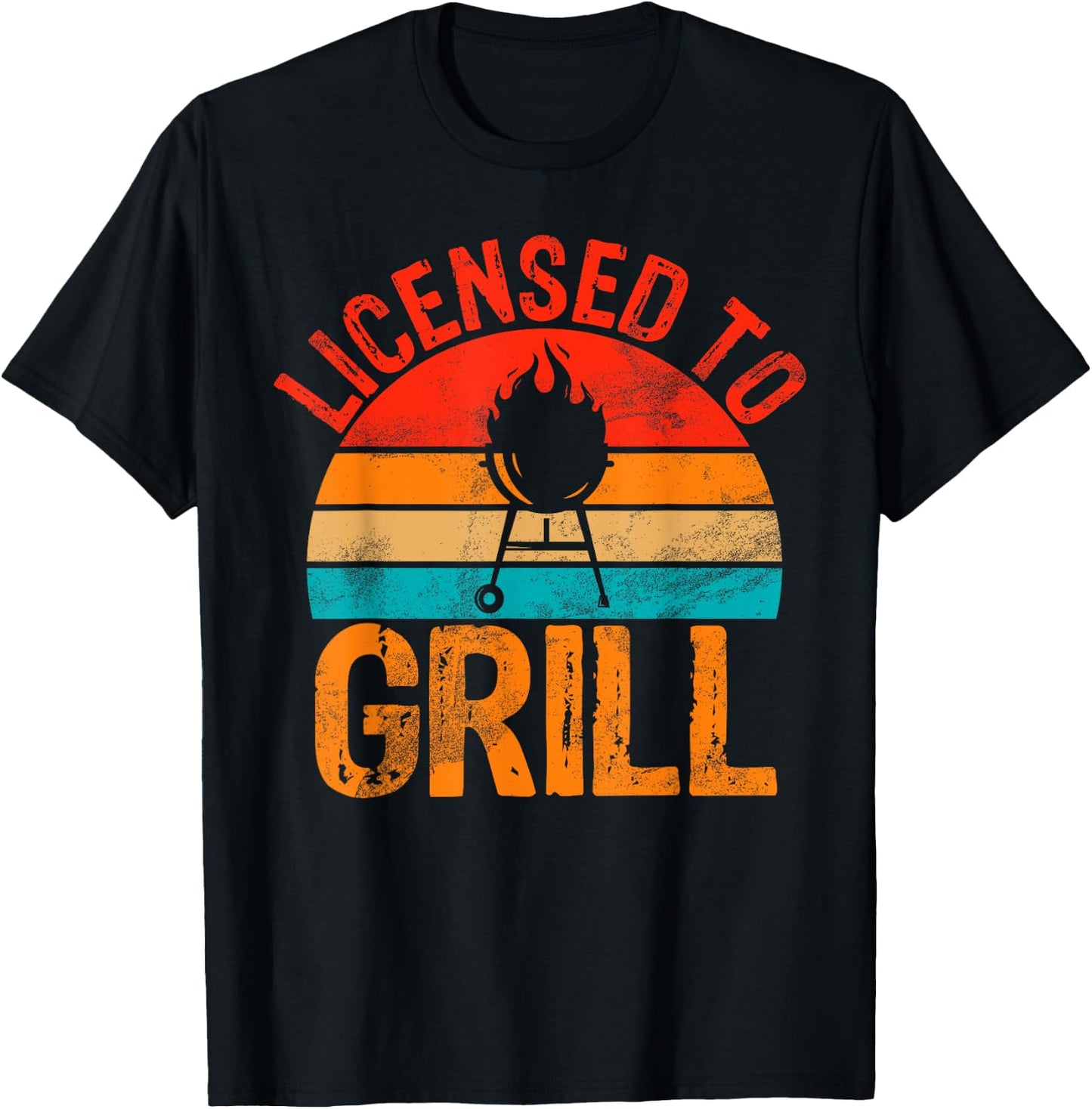 Licensed to Grill Dad T-Shirt - T-Shirt | Black