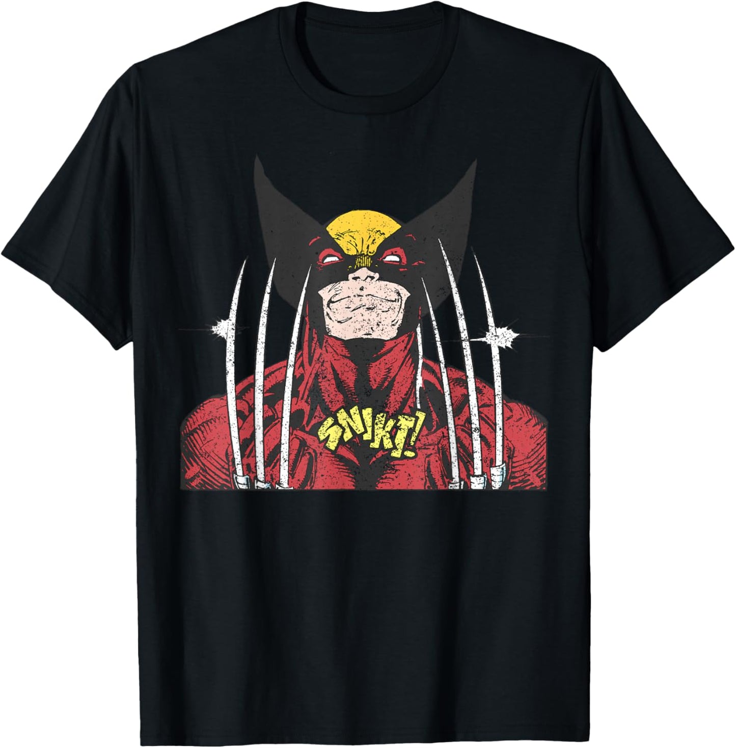Marvel X-Men Wolverine Classic Comic Snikt Vintage T-Shirt - T-Shirt | Black