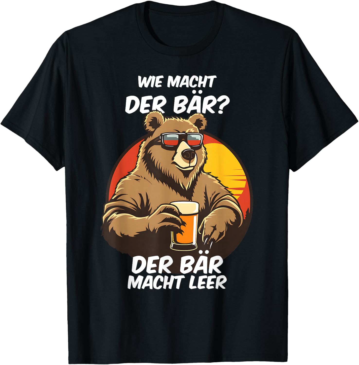 Wie macht der Bär Trinkspruch Fun Bear Beer Drinking Stag Night Beer Lovers Black Small T-Shirt - T-Shirt | Black