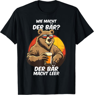 Wie macht der Bär Trinkspruch Fun Bear Beer Drinking Stag Night Beer Lovers Black Small T-Shirt - T-Shirt | Black