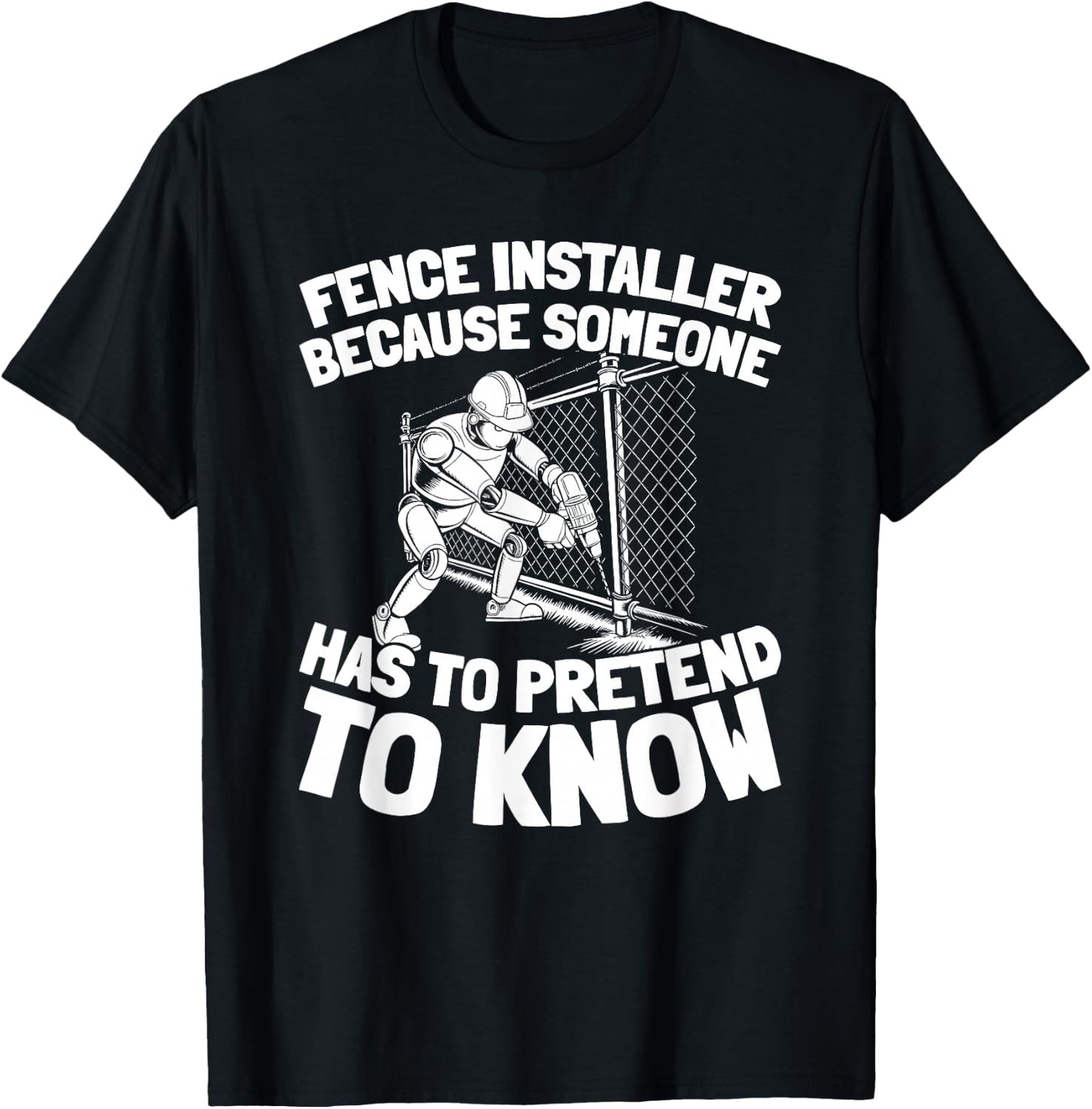 Barrier Fencing - Perimeter Fence Installer T-Shirt - T-Shirt | Black