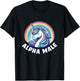 Funny Ironic Men Cute Alpha Male Unicorn , Black, S T-Shirt - T-Shirt | Black