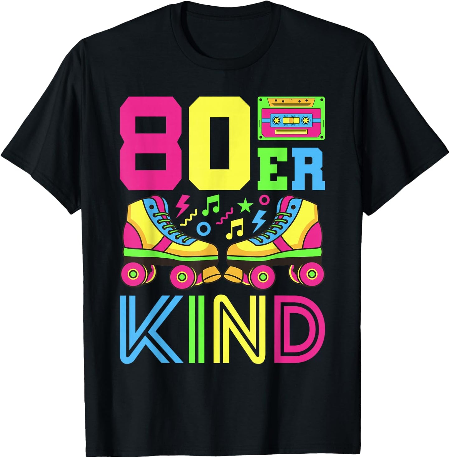 80s Child 80s Outfit 80s Costume 80s Party 80s , black T-Shirt - T-Shirt | Black