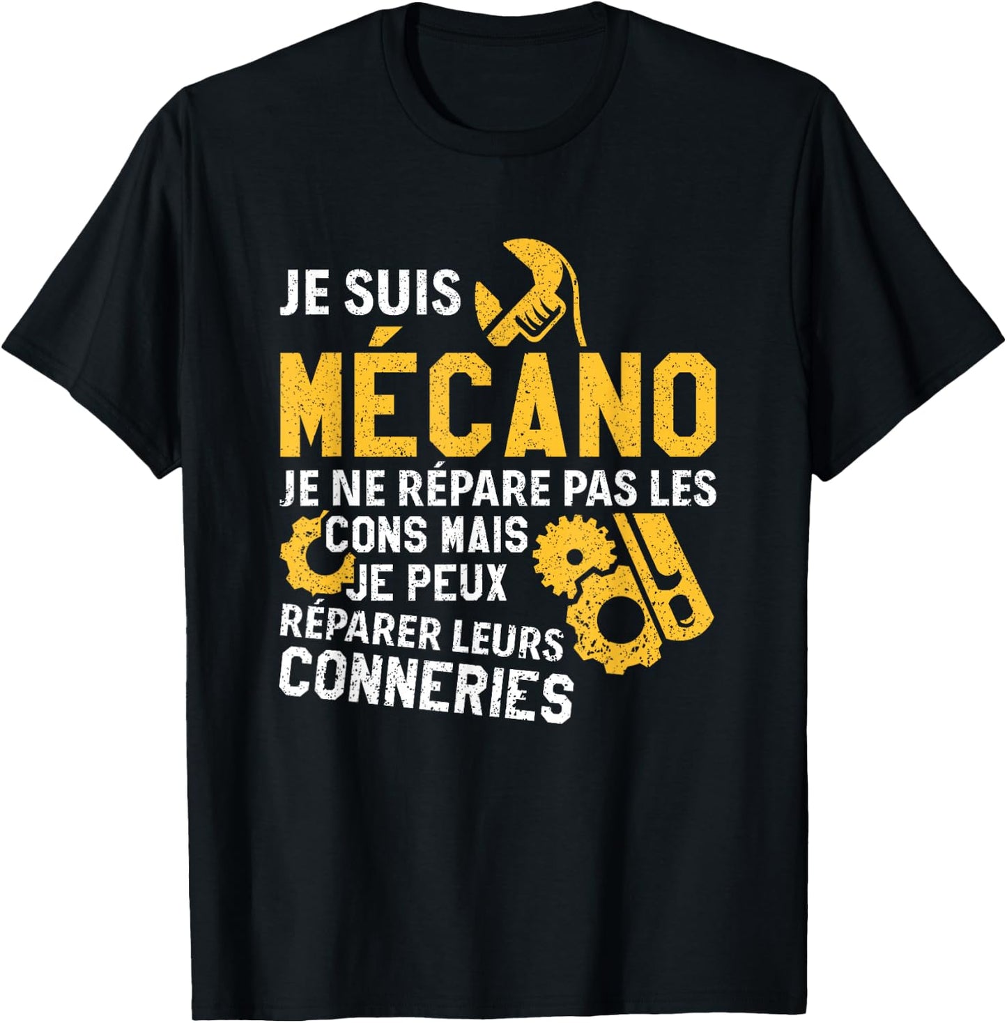 Gift mechanic garage mechanic humour car quote , Black T-Shirt - T-Shirt | Black