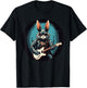 Cool electric guitar bunny for rock'n roll Easter T-Shirt - T-Shirt | Black