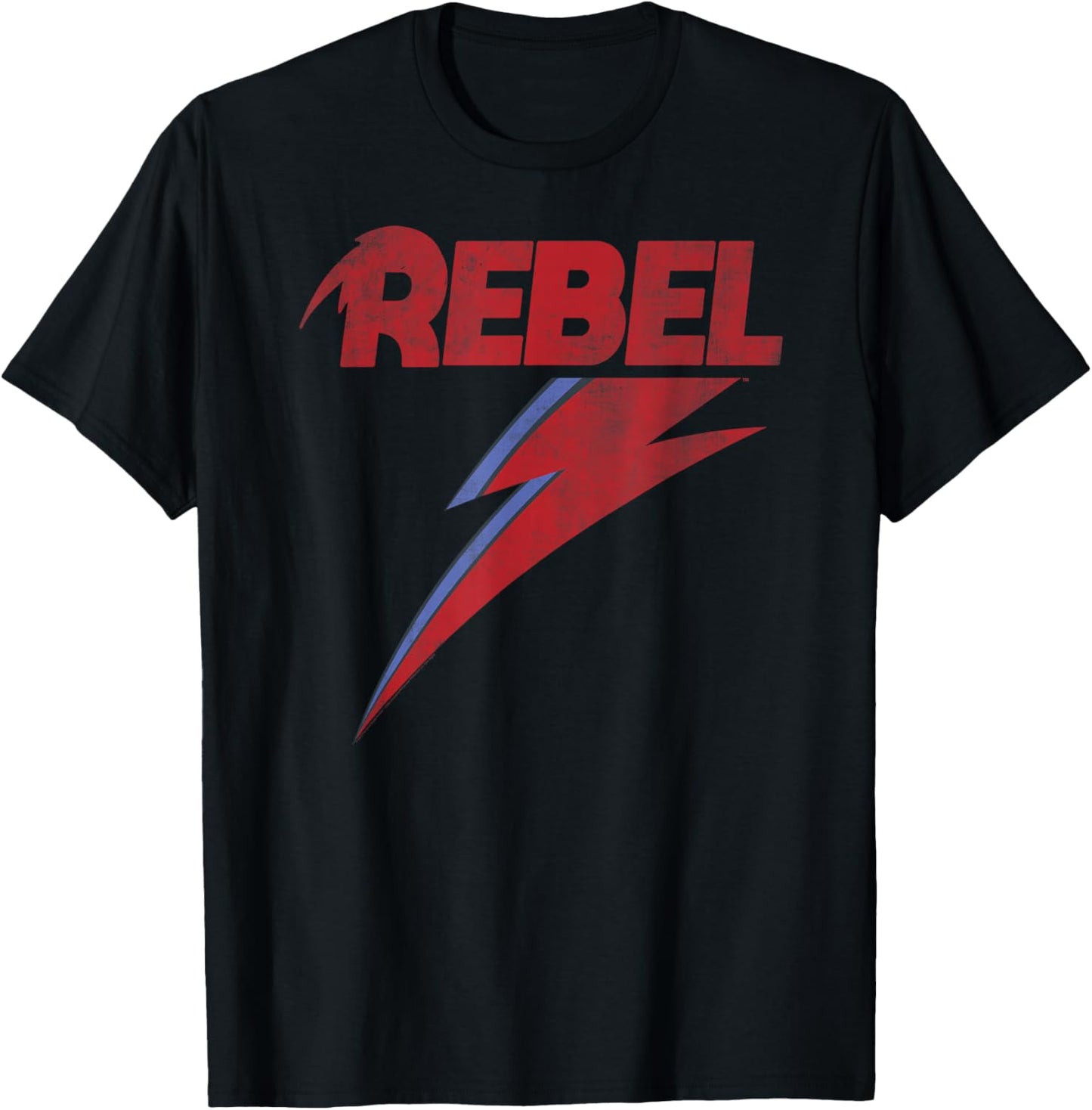 David Bowie Distressed Rebel Music , black T-Shirt - T-Shirt | Black