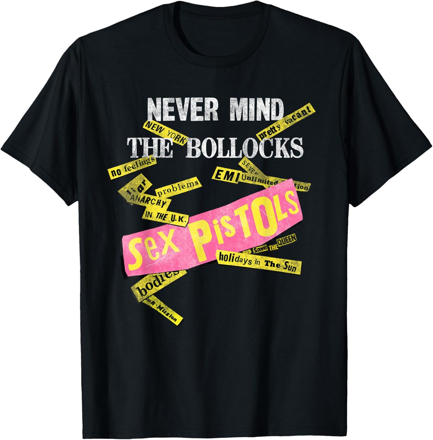 Sex Pistols Official Never Mind The Bollocks Tabs T-Shirt - T-Shirt | Black