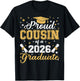 Proud Cousin of A Class of 2026 Graduate Senior Graduation T-Shirt - T-Shirt | Black