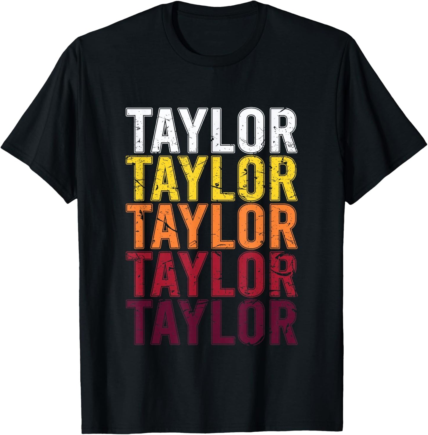 Taylor Retro Wordmark Pattern Vintage Style , black T-Shirt - T-Shirt | Black