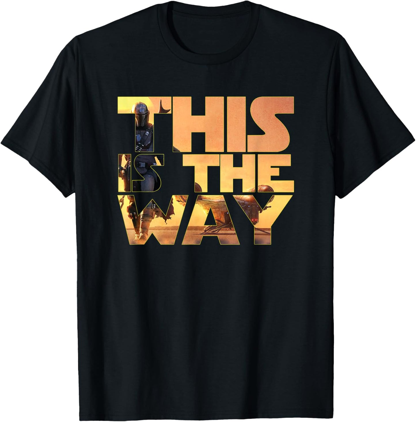 The Mandalorian This is The Way Poster Text T-Shirt - T-Shirt | Black