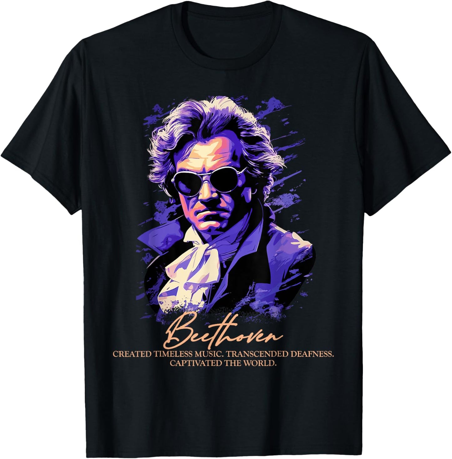 Ludwig van Beethoven Symphony Composer Transcended Deafness T-Shirt - T-Shirt | Black