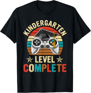 Kindergarten Level Complete Last Day Of School Graduate Boys T-Shirt - T-Shirt | Black