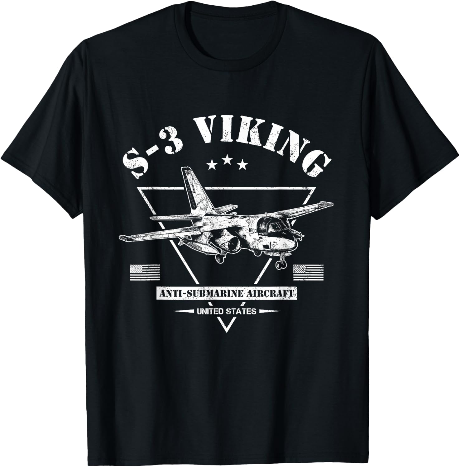S-3 Viking Aircraft T-Shirt - T-Shirt | Black